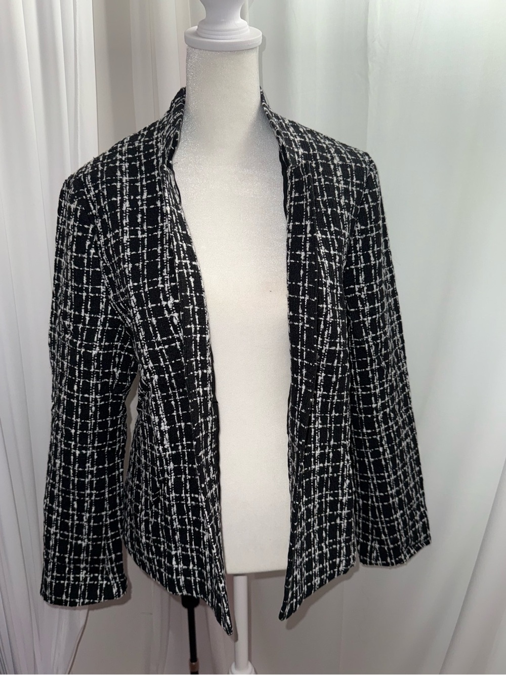 Brand new black and white tweed jacket